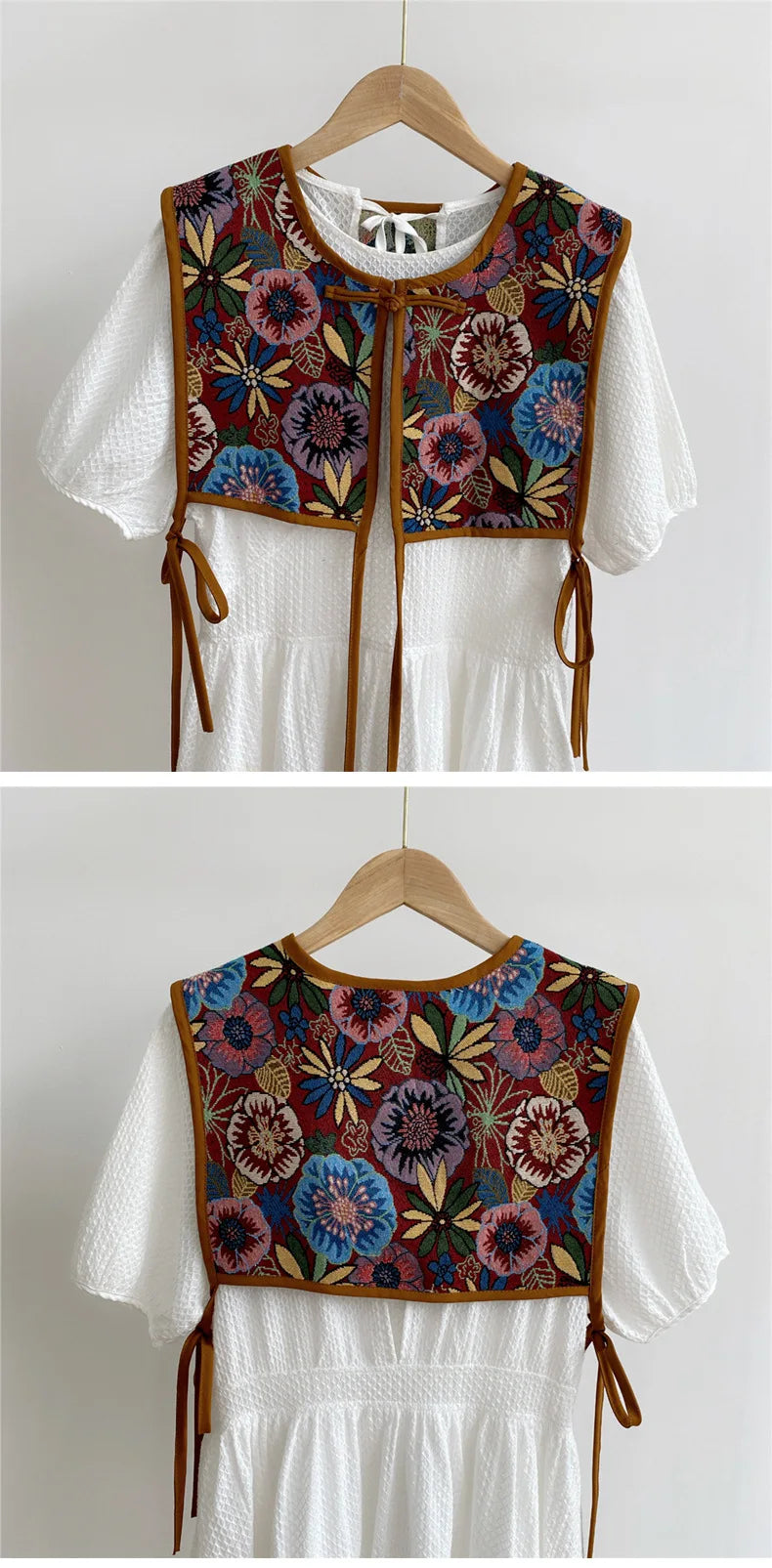 Embroidered Cropped Waistcoat - Boho Festival Layer