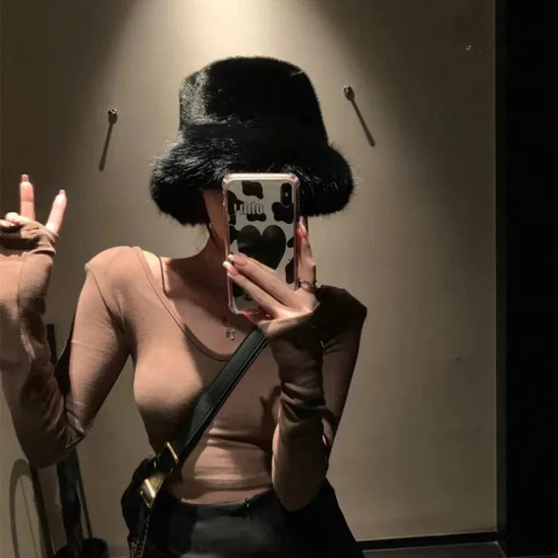 Faux Fur Bucket Hats - Festigal