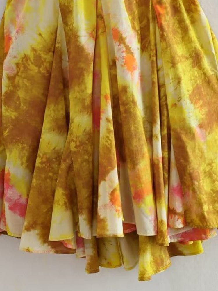 Marilyn Tie Dye Skater Dress - Festigal