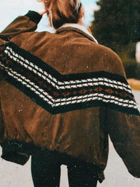 Lose Jacke aus Baumwolle im Vintage-Stil