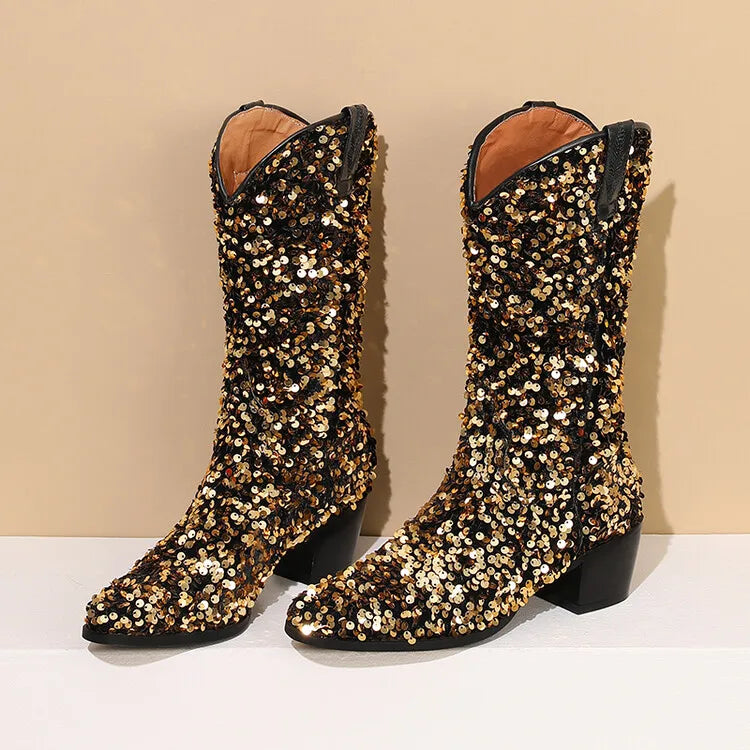 Sequin Cowgirl Boots