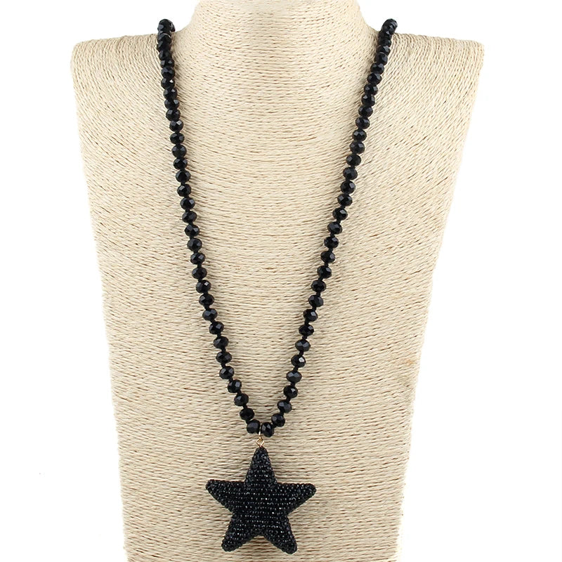 Crystal Star Beaded Necklace - Festigal