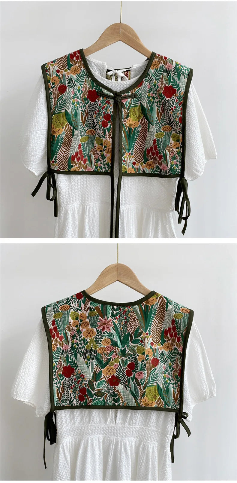 Embroidered Cropped Waistcoat - Boho Festival Layer