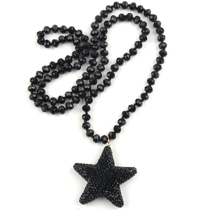 Crystal Star Beaded Necklace