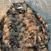 Vintage Style Teddy Bear Shirt Jacket - Festigal