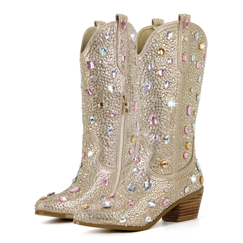 Crystal Embellished Cowgirl Boots