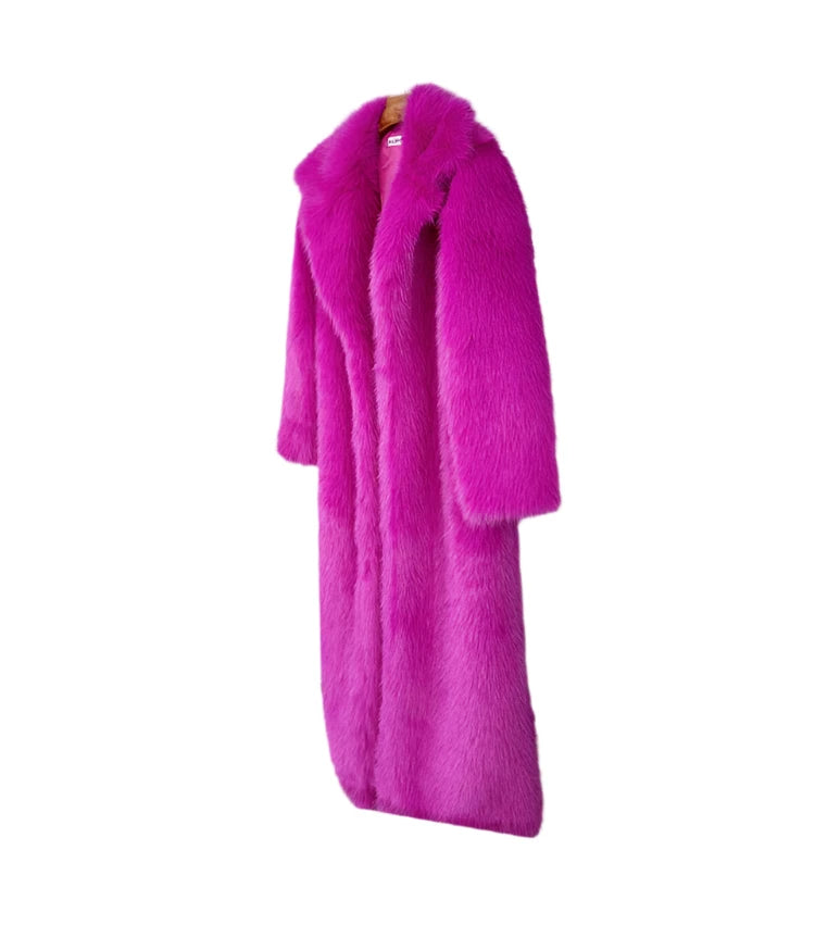 Faux Fur Long Coat - Festigal
