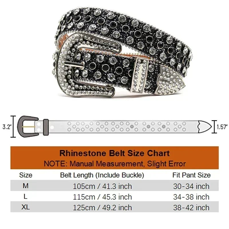 Rhinestone Studded Belt - Festigal
