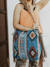 Aztekische Canvas-Einkaufstasche