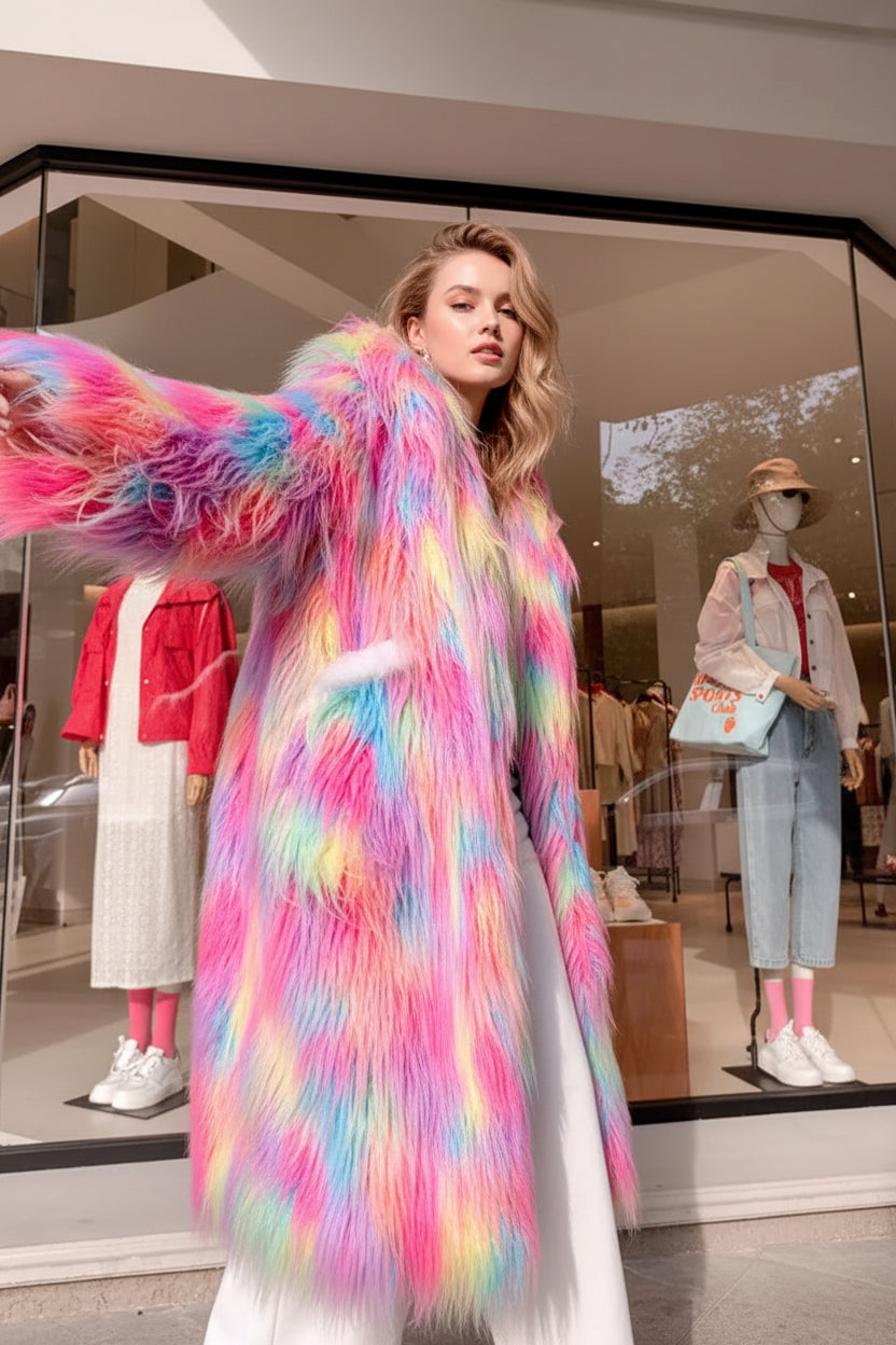 Multicoloured Yeti Coat