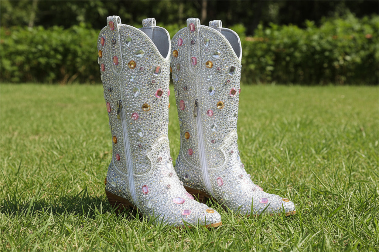 Crystal Embellished Cowgirl Boots