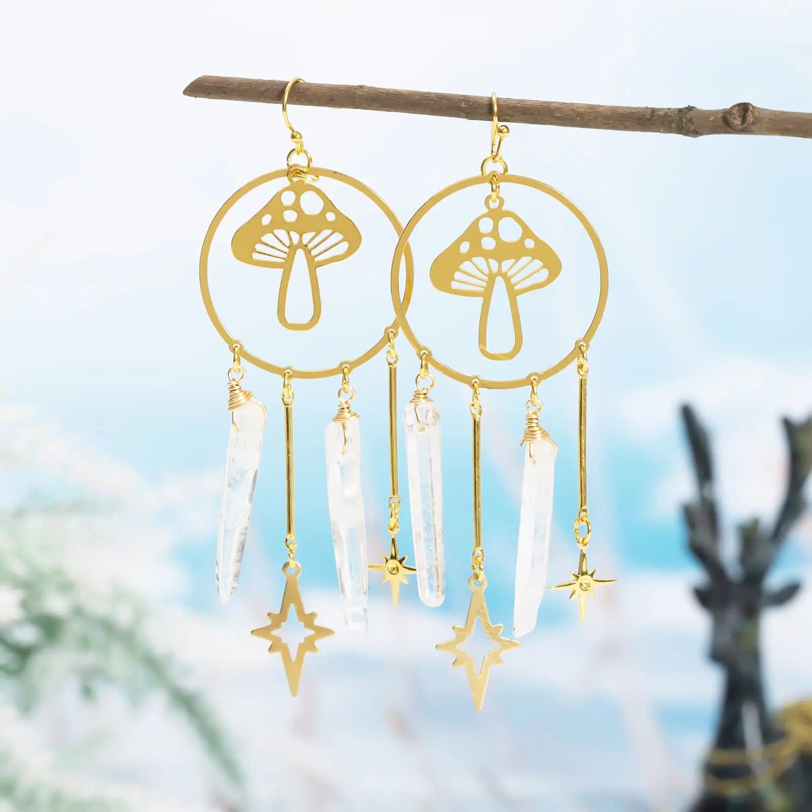 Magical Mushroom Dangle Earrings - Festigal