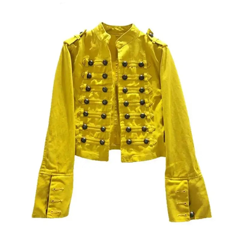 Retro Military Style Denim Jacket