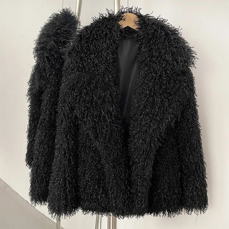 Curly Faux Fur Jacket