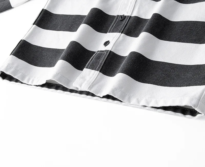 Monochrome Striped Canvas Jacket