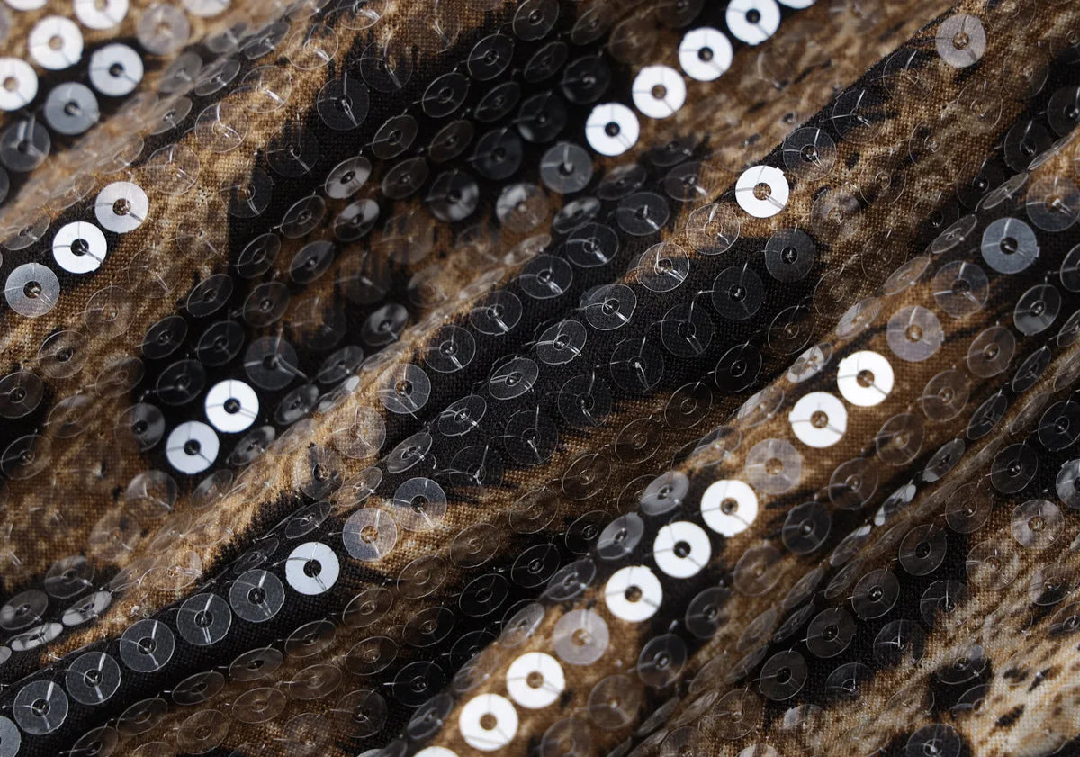 Leopard Print Sequin Hot Pants - Festigal