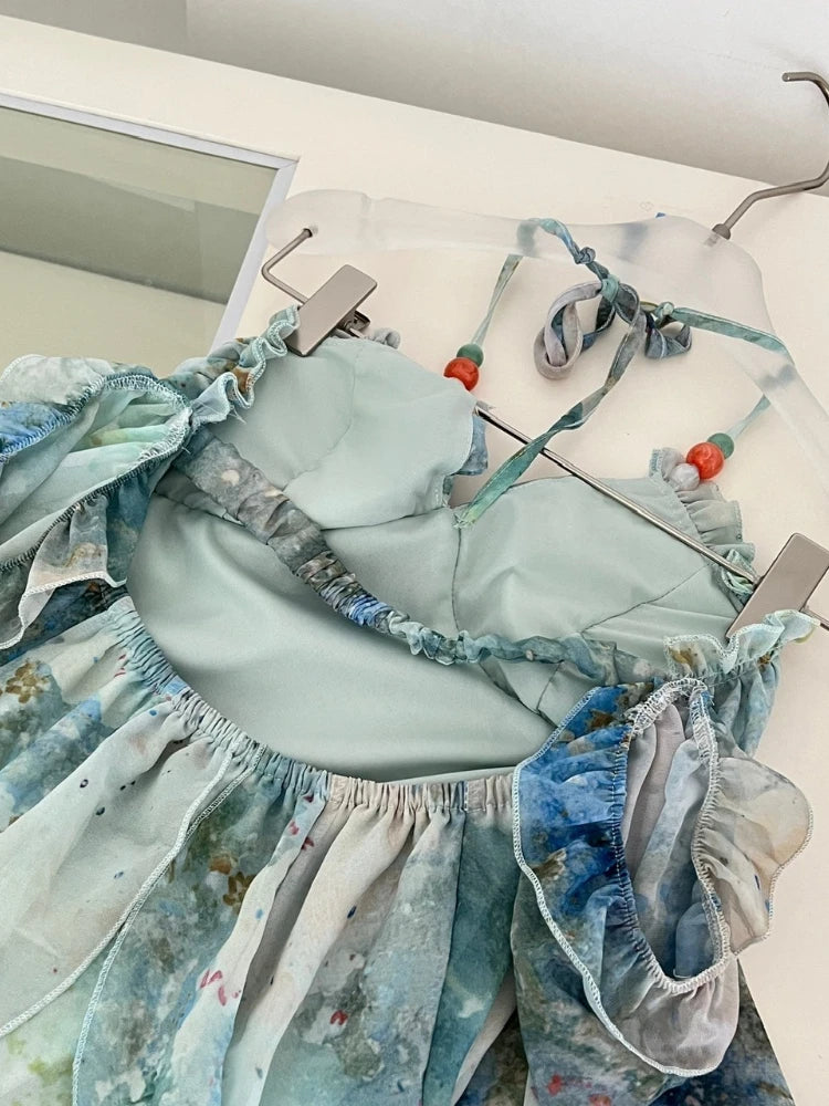 Beach Ruffle Maxi Dress