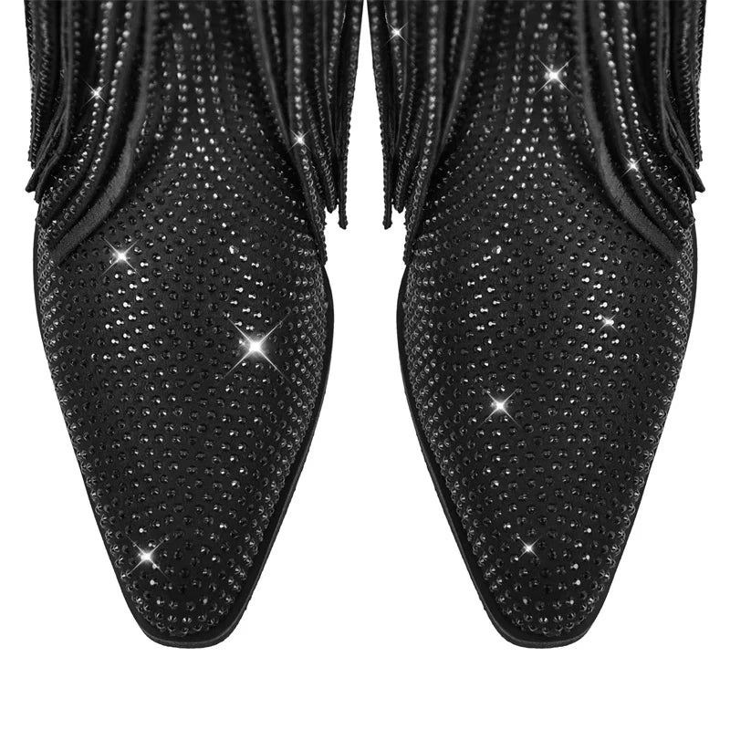 Rhinestone Tassel Cowgirl Boots