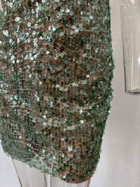 Embellished Green Bustier Dress