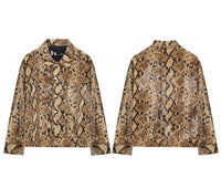 Faux Leather Men’s Snakeskin Jacket