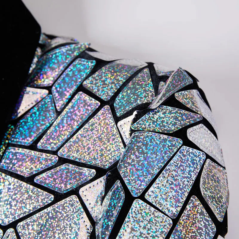 Mens Shattered Glass Blazer - Festigal