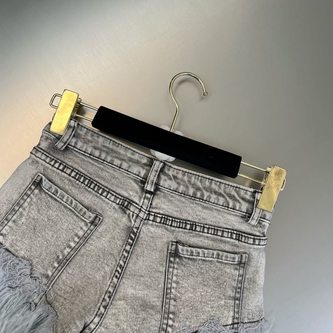 Overwashed Denim Feathery Shorts - Festigal