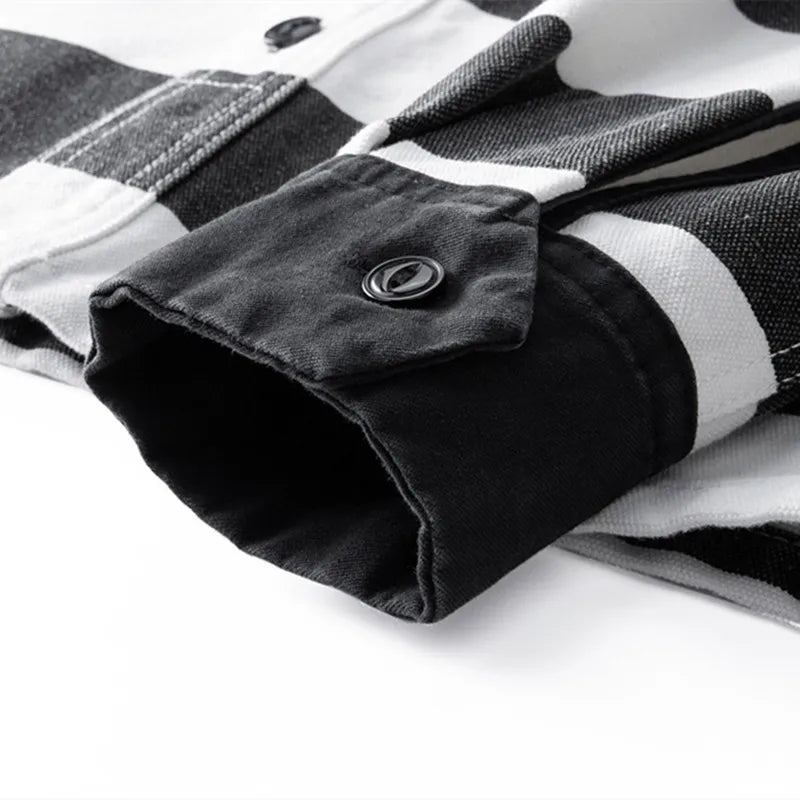 Monochrome Striped Canvas Jacket