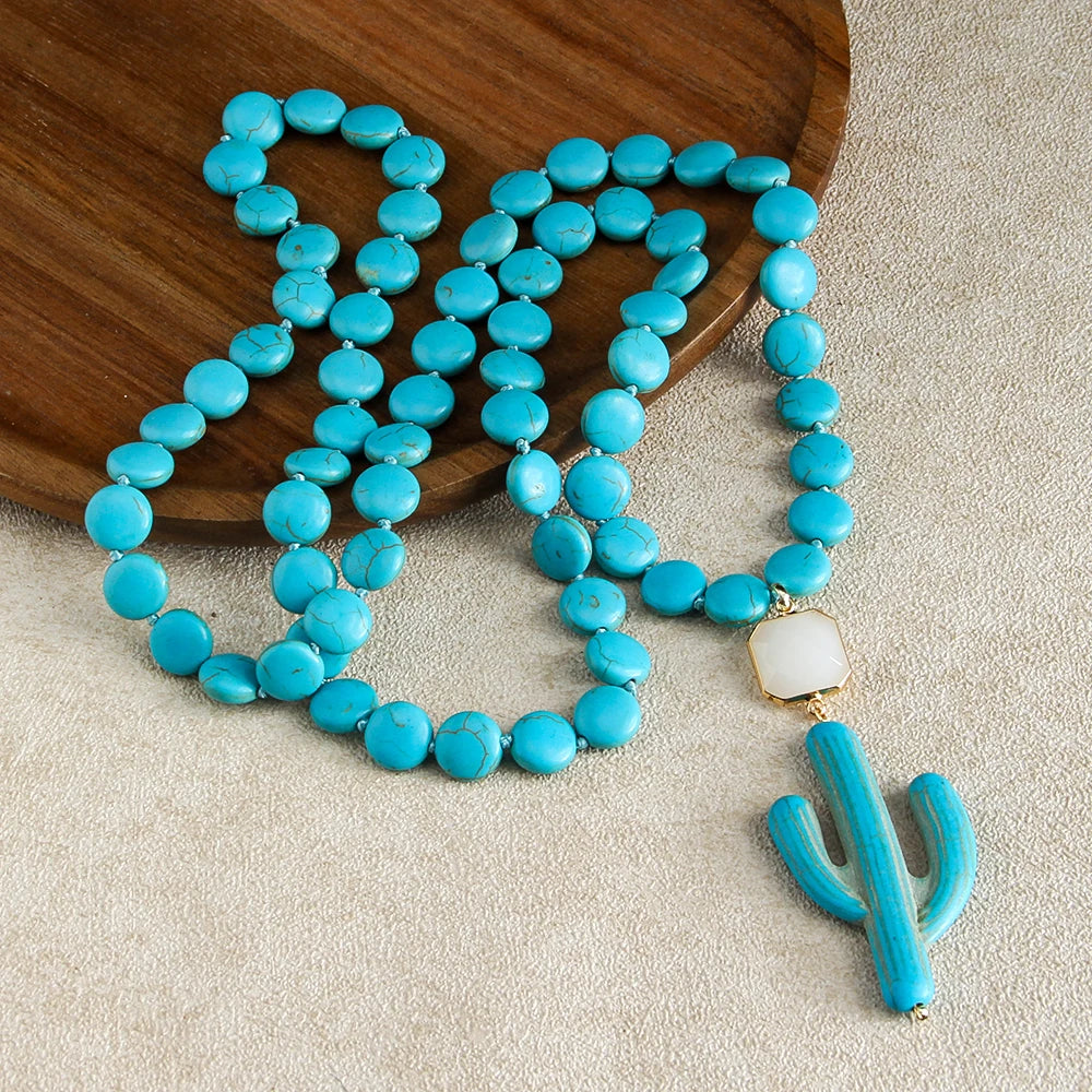 Beaded Cactus Necklace