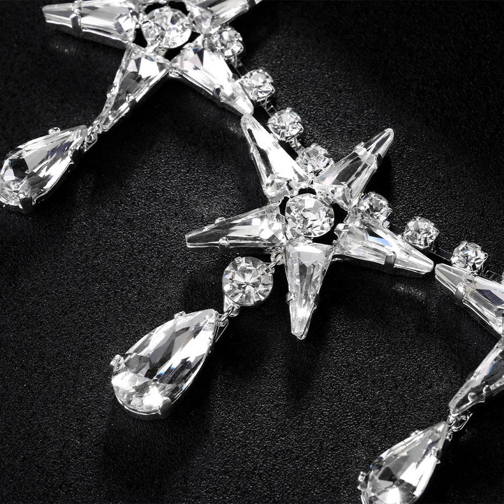 Double Layer Star Rhinestone Necklace - Festigal