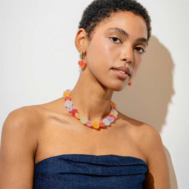 Fruit Pastille Candy Heart Necklace - Festigal