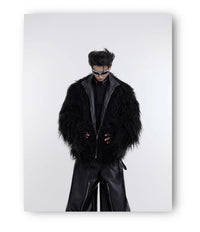 Men's Shaggy Faux Fur Jacket