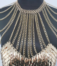 Mermaid Scale Chain Bra