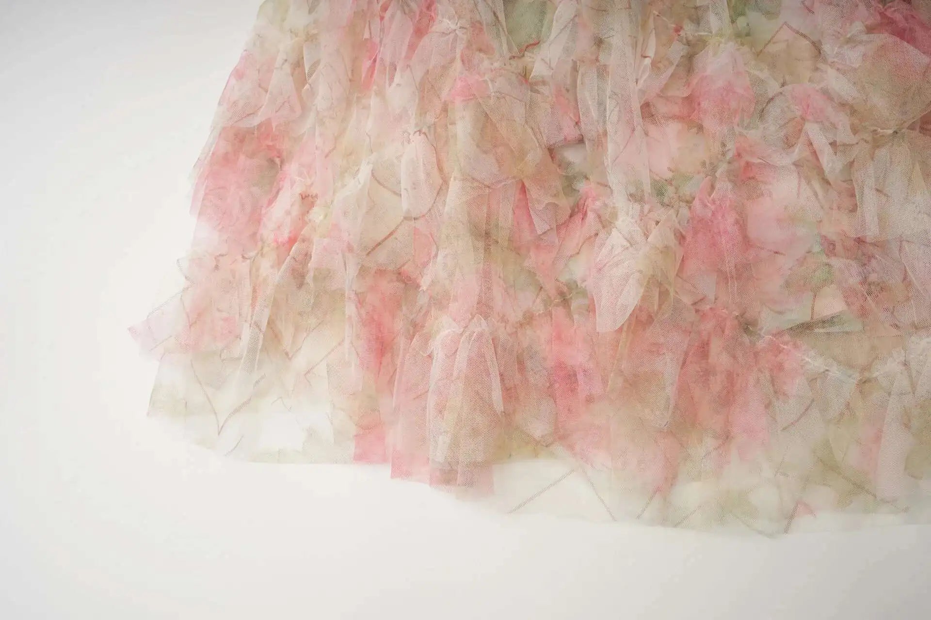 Floral Ruffled Embroidered Maxi Dress