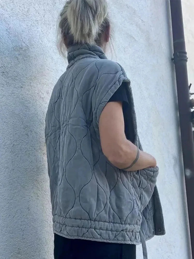 Grey Quilted Gilet