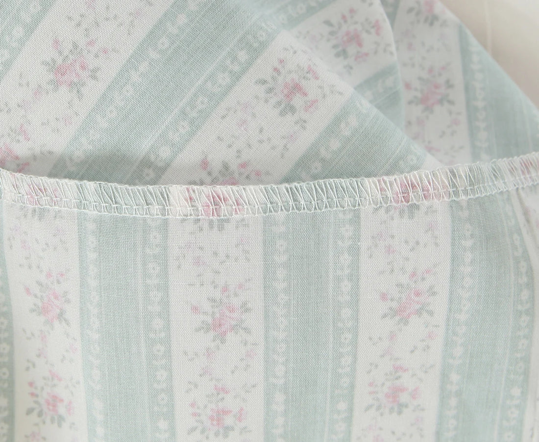 Floral Striped Bow Skater Dress