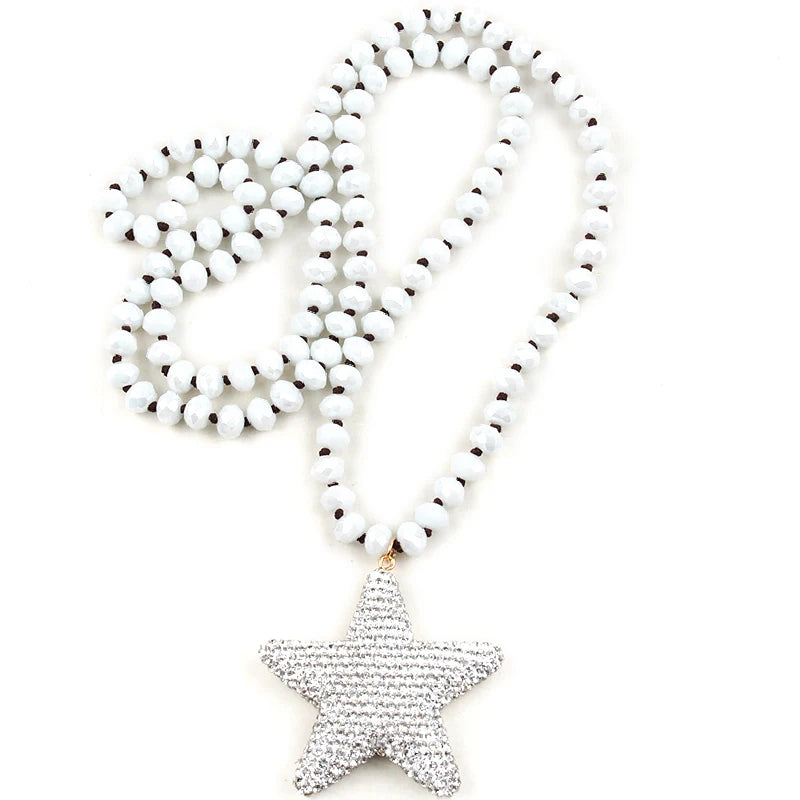 Crystal Star Beaded Necklace - Festigal
