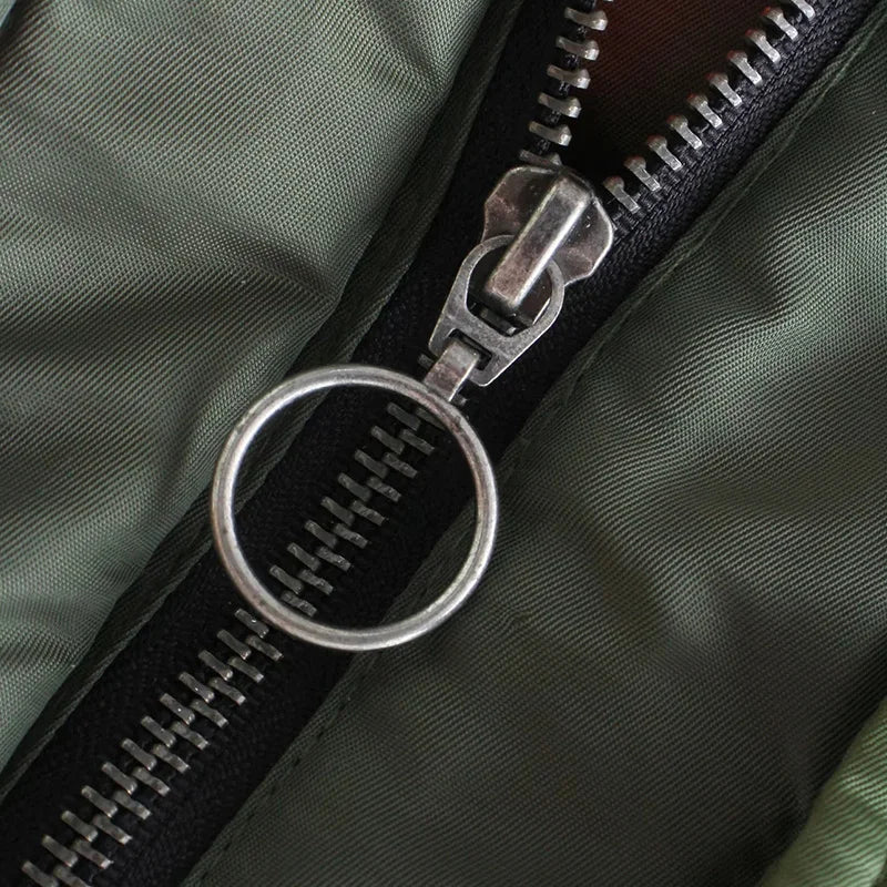 Indie Style Green Bomber Jacket - Festigal