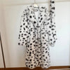Snow Leopard Style Faux Fur Coat - Festigal