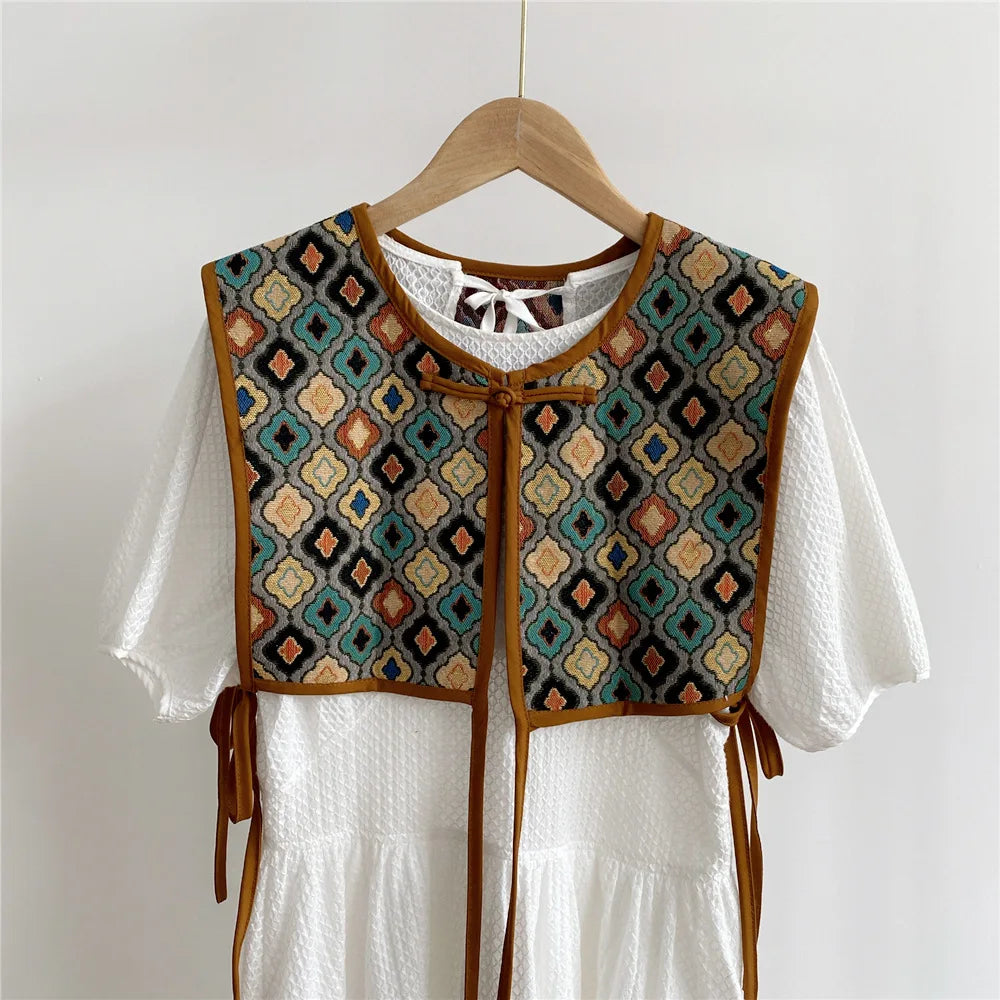 Embroidered Cropped Waistcoat - Boho Festival Layer