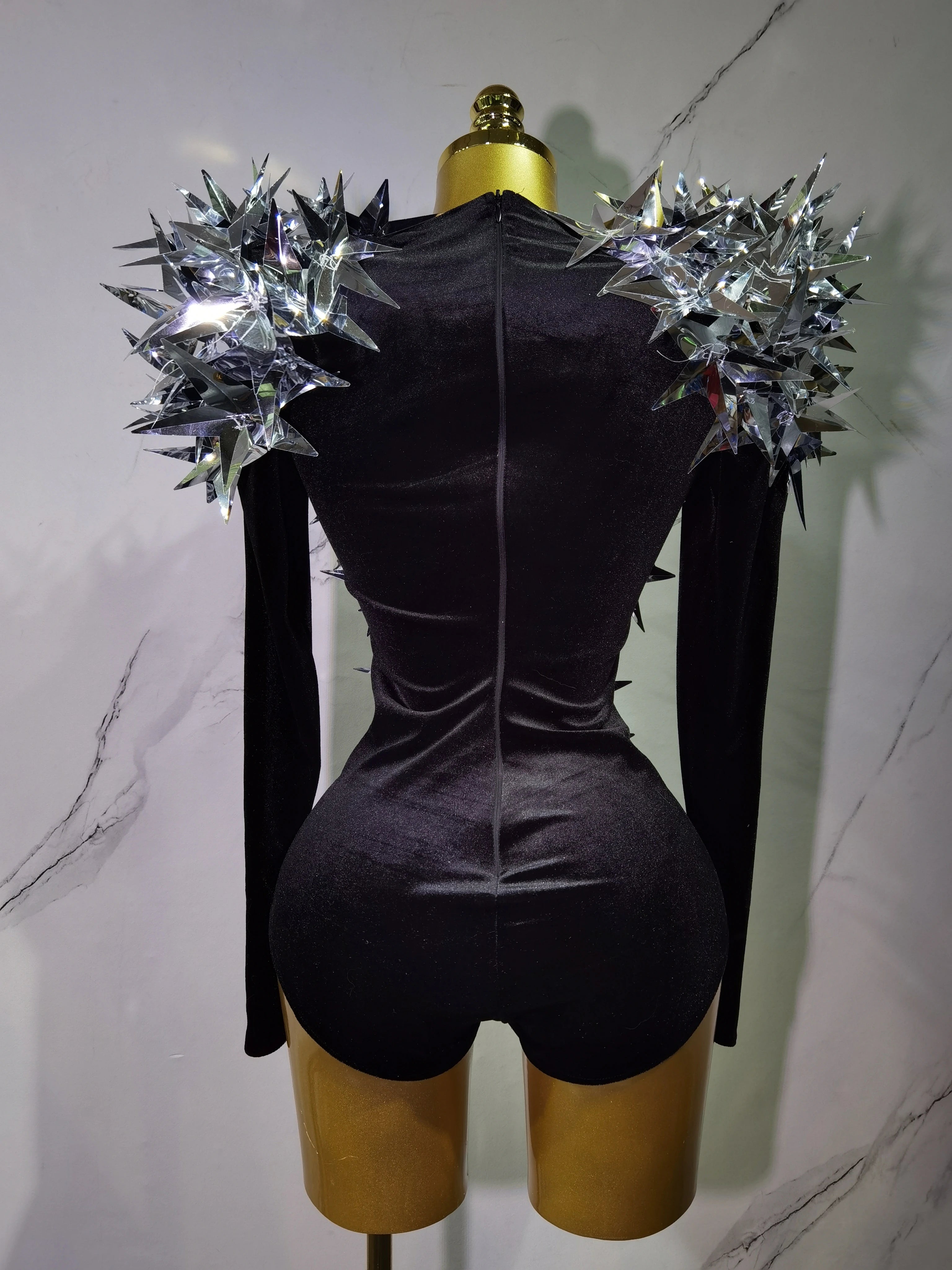 Heavily Embellished Star Bodysuit