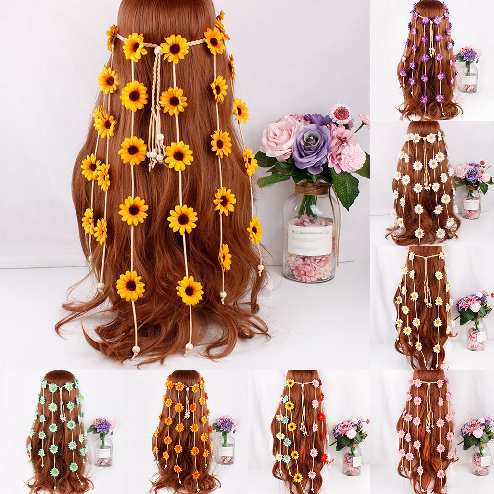 Daisy Flower Garland Festival Crown Tiara - Festigal