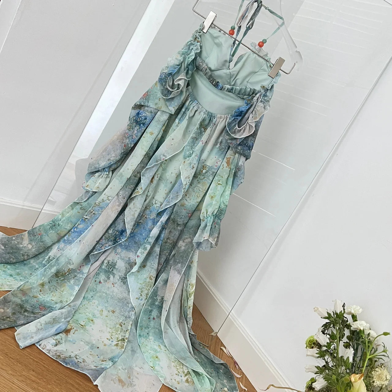 Beach Ruffle Maxi Dress