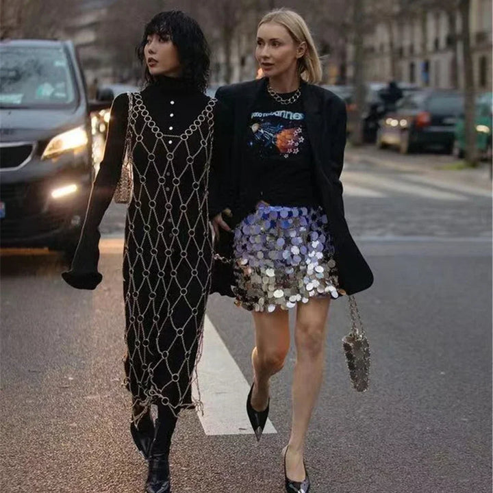 The Hollow Out Chain Dress - Festigal