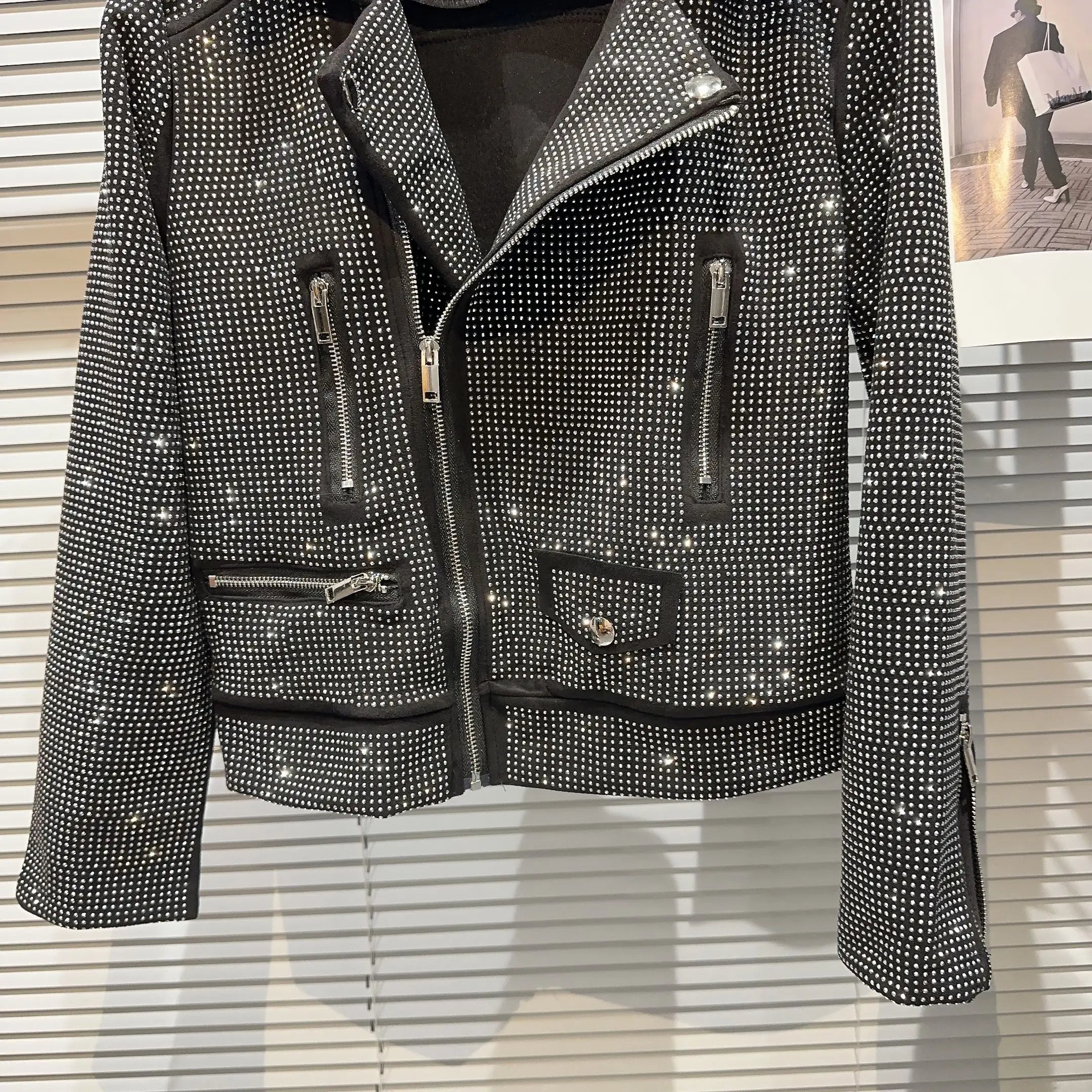Sequin Biker Jacket - Festigal