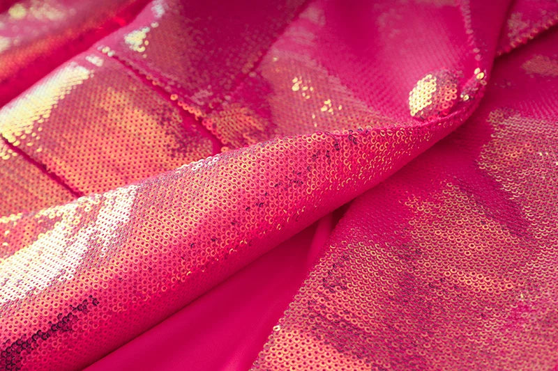 Glitter Sequinned Blazer Shorts Suit - Festigal