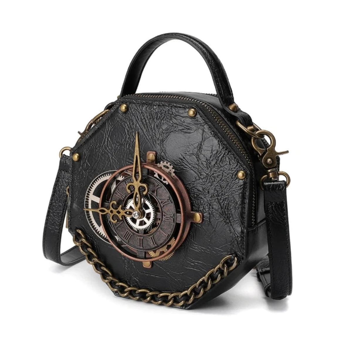 Steampunk Faux Leather Messenger Bag - Festigal