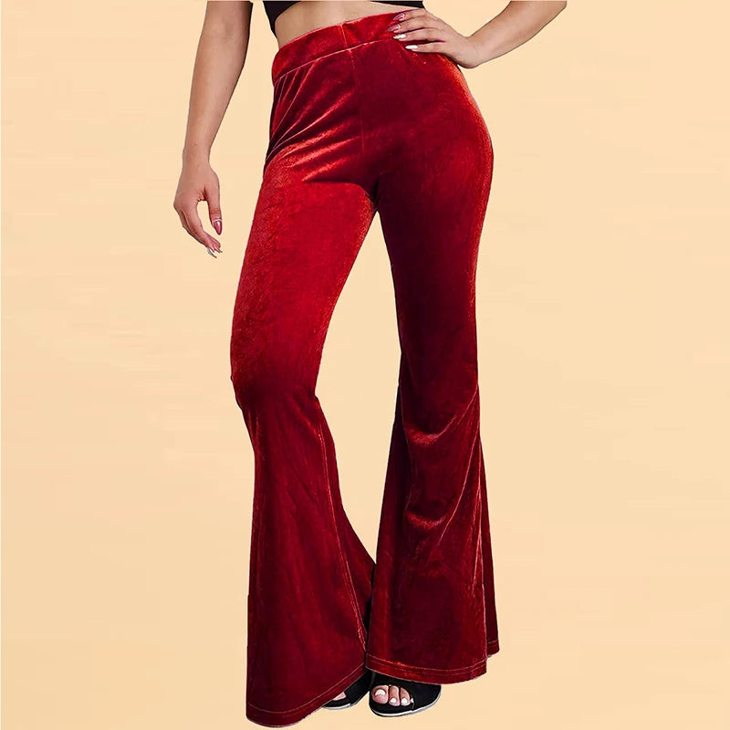 Flared Velvet Trousers - Festigal