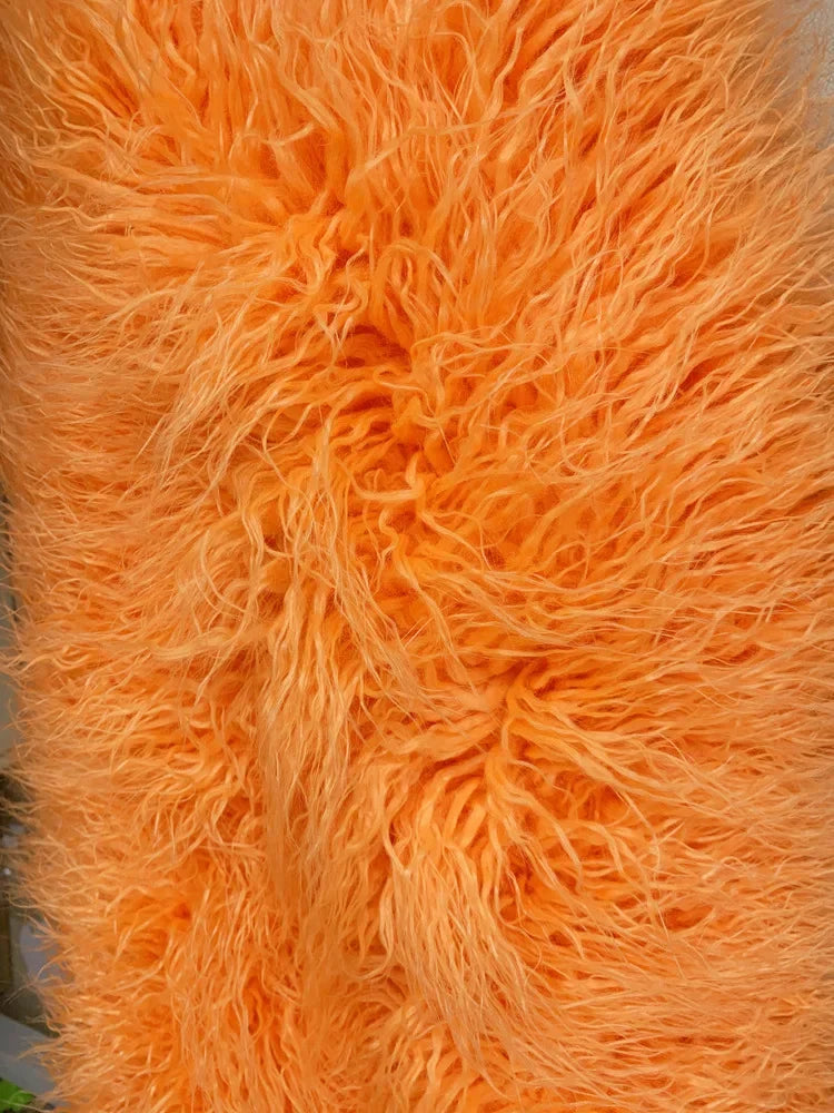 Faux Mongolian Fur Jacket