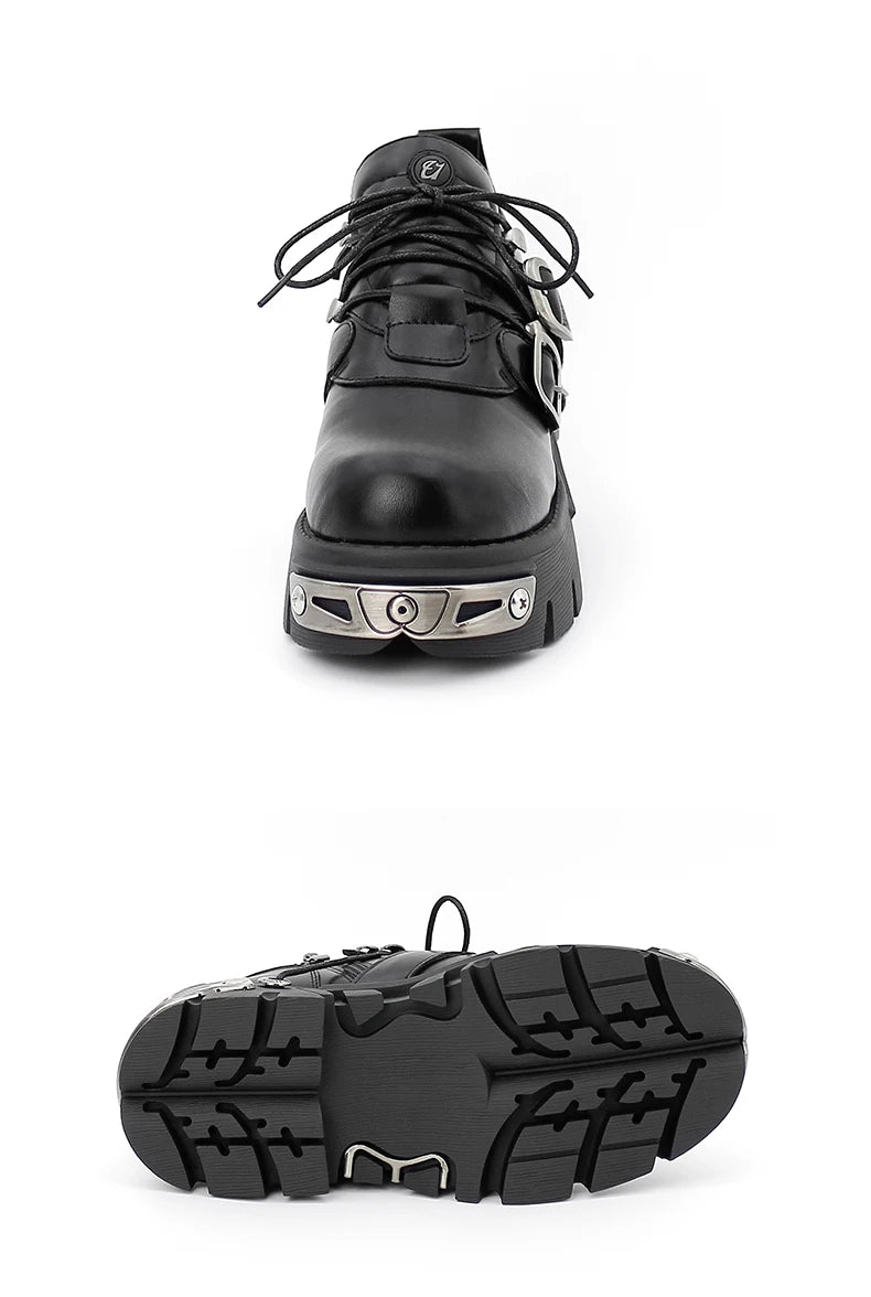 Futuristic Metal Platform Shoes - Festigal