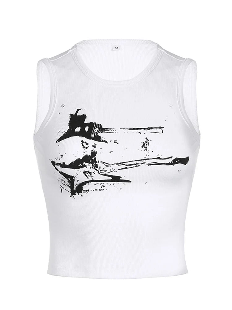 Guitar Print Tank Top - Festigal